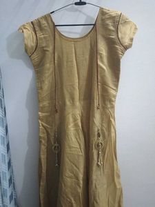 Elegant Gold Embellished Ethnic Gown