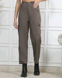 Shein Ankle Length Fly With Button Closure Cargo P
