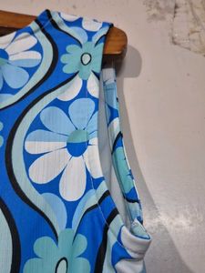 Blue Floral Shift Dress