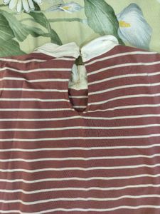 Womens Stripped collar top