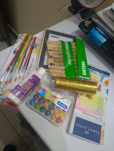 Brustro Painting Colors With Paper Brush Etc