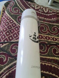 White Thermos with Ship Design