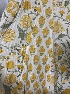 Yellow Floral Print Kurta