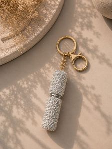 Sparkling Rhinestone Perfume Keychain