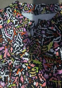 Colorful Patterned Long Sleeve Dress