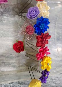 Assorted Floral Hair Pins with other cute things