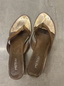 Metro Bronze Thong Sandals