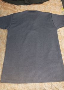 Men's Black Zip Polo Shirt