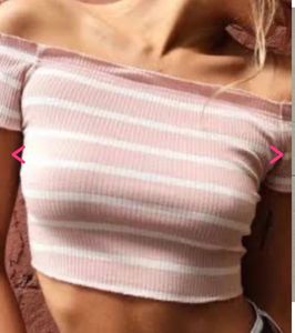 SHEIN - Off Shoulder Crop Top