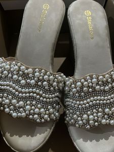 Embellished Pearl & Rhinestone Sandals