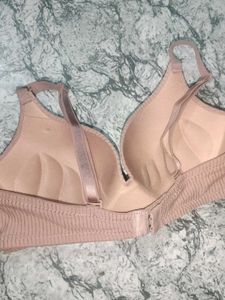 Lilac Ribbed pushup Bra