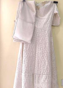 Elegant White Chikankari Kurta Set