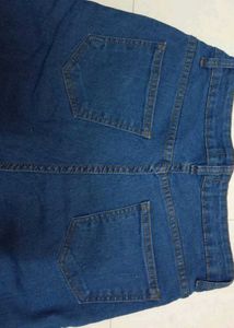 women's flared high rise blue Jean's