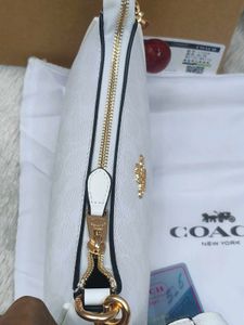 coach White Handbag Set with Cherry Charm 🤍