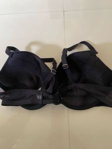 Black Lace Trim Bra and Panty Set