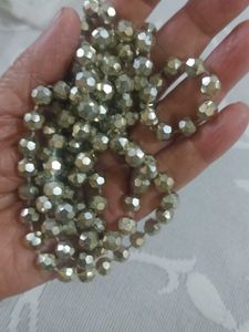 Sparkling Faceted  Gold/ Siver Bead Necklace