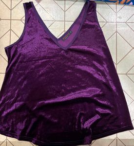 Velvet V-Neck Tank Top
