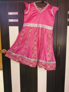 Pink Embellished Kurta