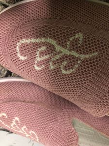 Comfortable Pink Knit Loafers