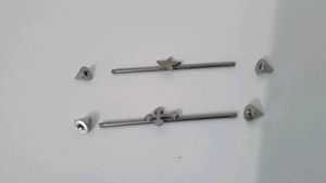 2-Piece Star &amp; cross Industrial Piercing Barbell E