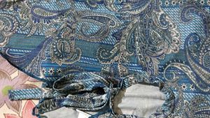 Blue Paisley Tie-Front Tube Top