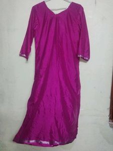 Vibrant Pink Silk Kurta & printed Suit comb
