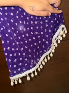Purple printed one sleeve top 💜