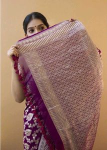 New purple Pattu Silk Heavy Saree