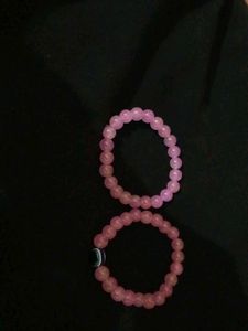 Pink Beaded Bracelet Set