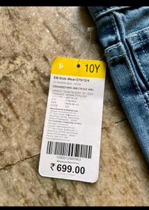 Trendy Wide-Leg Acid Wash  kids Jeans