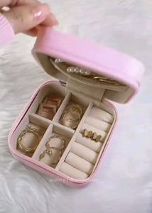 Portable Travel Jewelry Organizer Box with Zipper