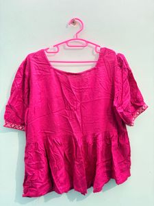 Vibrant Pink Embroidered Kurta