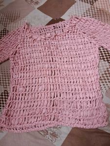 Chic Pink Crochet Top