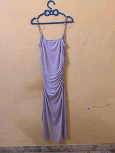 Savana Lavender ruffled bodycon dress