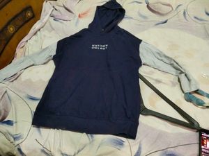 Navy Blue Hoodie In Coins Light Winter