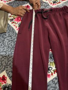 Maroon Joggers with Drawstring Waist