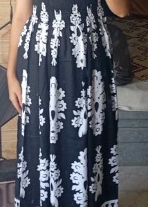 Boho Black & White Maxi Dress