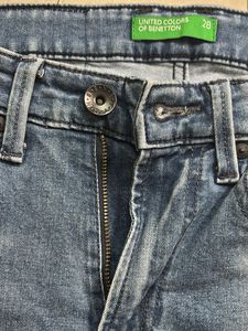 Benetton Slim Fit Ripped  Jeans ( 28)