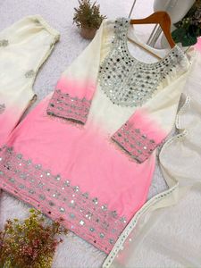 Embellished Ombre Kurta Set