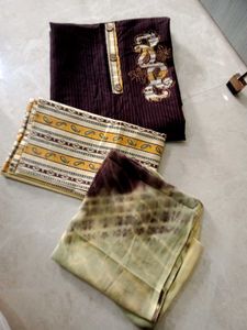 Stylish Striped Kurta Set with Dupatta