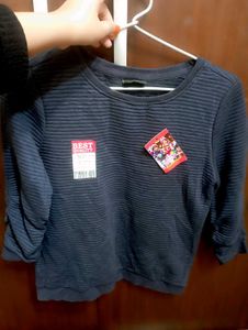 Offer For Today Blue Striped pullover