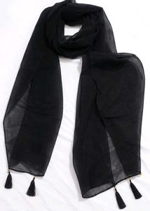 Elegant Black Chiffon Dupatta