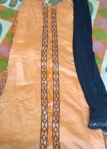 Silk blend Kurti with dupatta