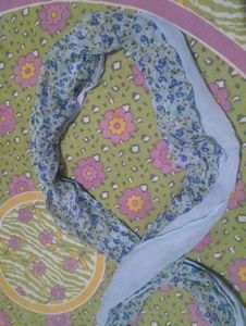 Blue Floral Scarf