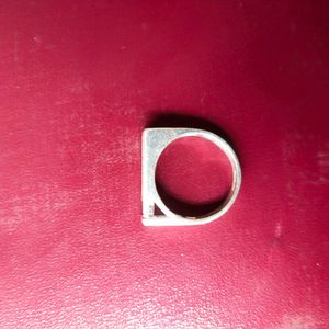 Pure Silver High Quality CZ White Stone Ring Man's