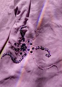 Pretty Purple Beaded Tunic Top