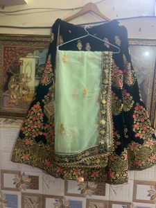 Elegant Velvet Lehenga Set
