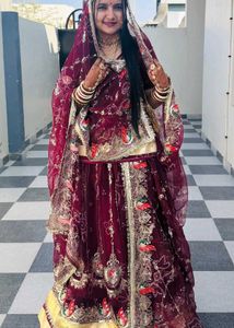 rajputi poshak wine colour rich look