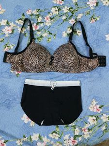 Animal Print Bra & Panty Set