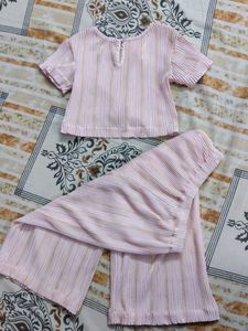 Chic Pink Pleated Co-ord Set